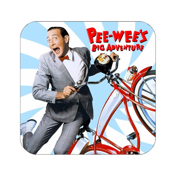 Pee-wee's Big Adventure Coaster Pee wee Drink Coaster 80s Comedy Coasters Pee Wee Herman Pee-wee Herman Drink Coaster Big Adventure Decor