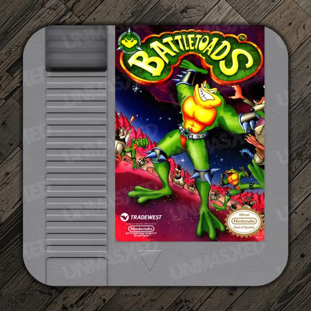 ULTRA COMA CD nada cambia Battlescardセット Battletoads NES Coaster Video Game Coaster Nintendo Drink Coaster