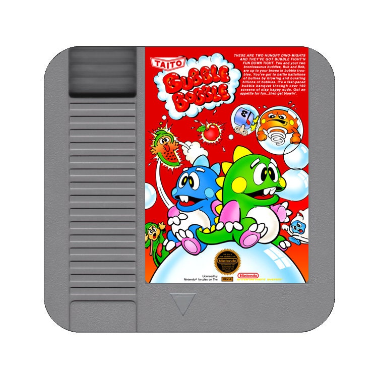 Bubble Bobble NES Coaster Video Game Coaster Nintendo Drink