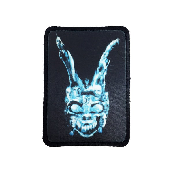 Donnie Darko Patch Frank the Bunny Patch Horror Patch Rectangle Patch Iron On Patch Jacket Patch Punk Patch