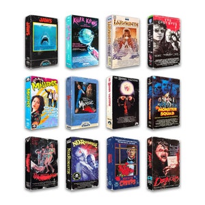 Mini VHS Magnet J thru R Horror Magnet VHS Magnet Horror Magnet Video Tape Magnet 80s Horror 90s Horror Retro Magnet VHS Horror Magnet