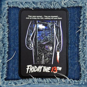 Friday the 13th Patch Jason Voorhees Patch Horror Patch Crystal Lake Patch Punk Patch Iron On Patch Jacket Patch 80s Horror Patch