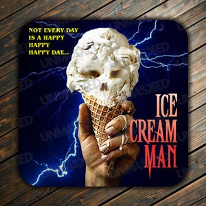 Ice Cream Man Coaster Ice Cream Man Drink Coaster Horror Coaster Horror Drink Coaster 90s Horror Coaster Drink Coaster Horror Decor