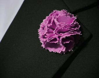 Rosa Nelke Ansteckblume, Handgenähte Boutonniere