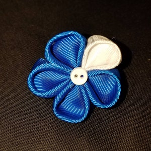 BIue and White Lapel Flower   Men Lapel Flower.  Flower Lapel Pin. Men Accessories