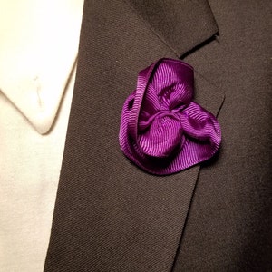 Purple Lapel Flower Pin/ Purple Lapel Pin/  Flower Lapel Pin/ Men Lapel Flower