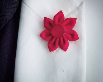 Rote Blumen Anstecknadel, Handgefertigte Boutonniere