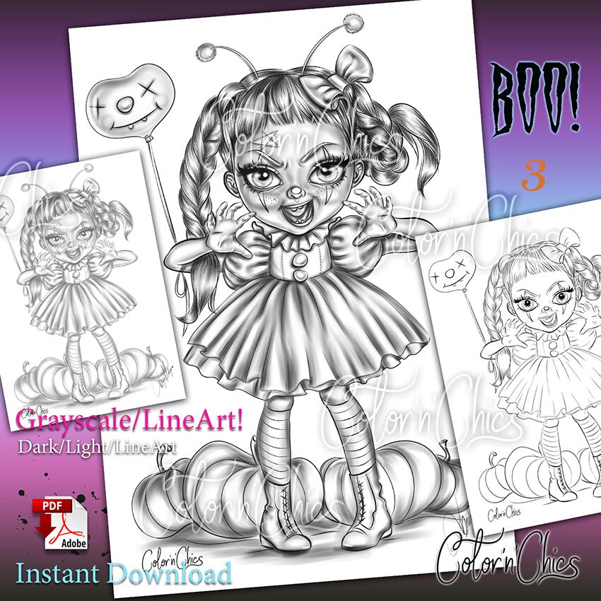 Halloween Super Bundle Premium Coloring Pages for Adults - Etsy