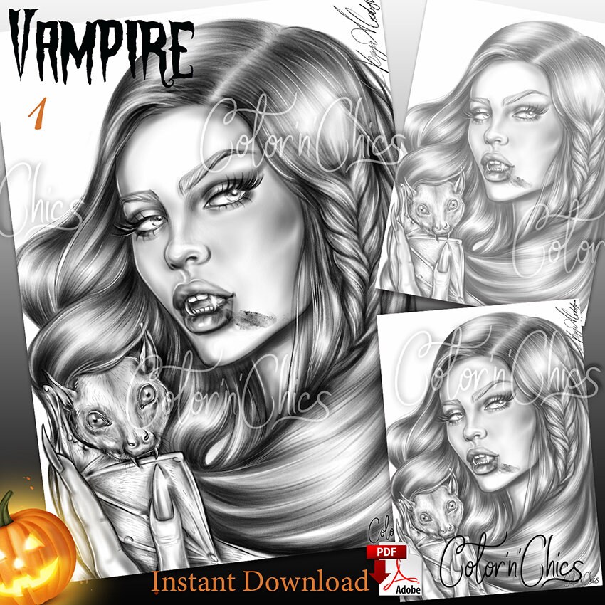 Halloween Super Bundle Premium Coloring Pages for Adults - Etsy