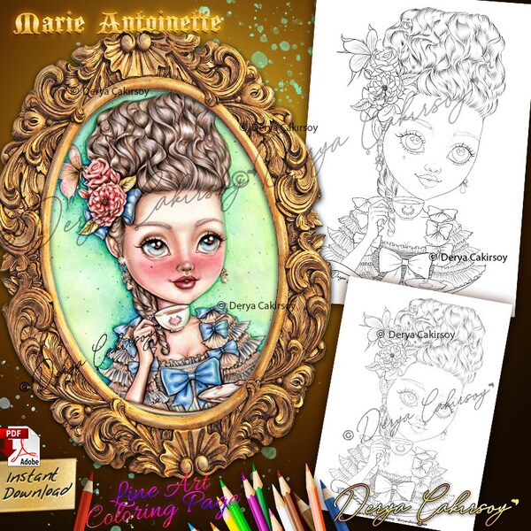 Marie Antoinette Illustration - Etsy