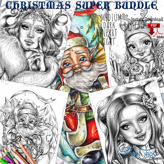 The Dark Side of Yuletide Coloring Book - The Happy Colorist