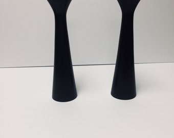 Black Painted Candle Holders