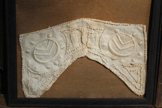 Vintage Framed Lace Collar & Candlewick Collar - image 2