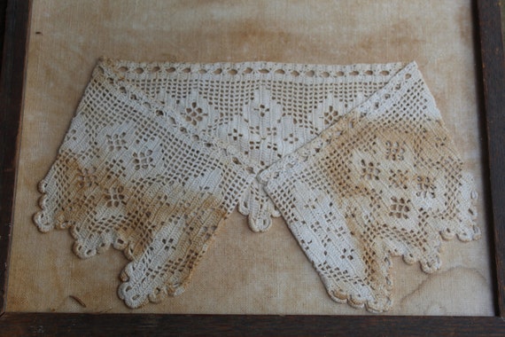 Vintage Framed Lace Collar & Candlewick Collar - image 6