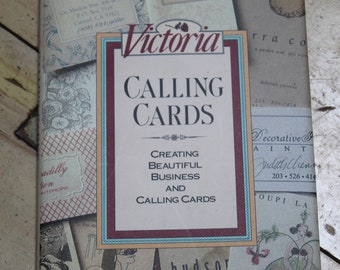 Vintage 1992 Victoria Calling Cards Book by Victoria Magazine