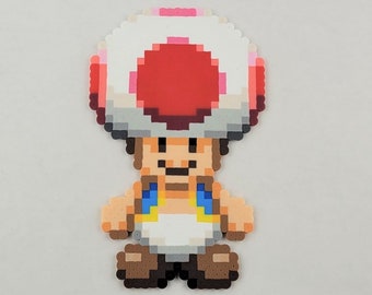 Toad pixel art, perler beads Toad