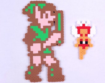 The Legend of Zelda 2 perler bead art, fuse bead figurine, magnet, keychain, stocking stuffer
