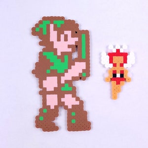 Link from Zelda 2 perler bead art