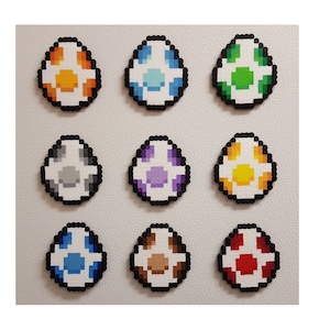 Yoshi Bügelei | 8 bit pixel art | Perler Perlenkunst | Yoshi | Mario | Magnet | Super Mario | Gamer | Geschenk