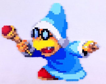 Kamek Perler: Super Mario Bros Pixel Art - Geeky Game Room Decor