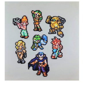 Chrono Trigger, Perler, Crono, 16 bit, marle, rpg, sprite, nintendo, video game, magus, chrono, crono trigger