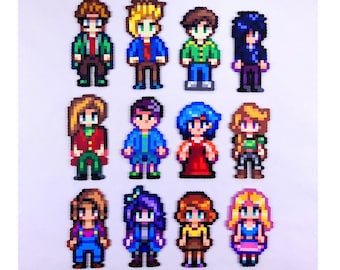 Stardew Perler Art Romanceable Characters, Stardew Bachelors Love Interest Gift, Stardew Fan Merch Perler Bead Art Decor