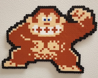 Donkey Kong perler bead pixel art