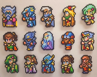 Final Fantasy, Final fantasy 4, Perler beads, snes, final fantasy iv, super nintendo, ff4, ffiv, cecil, video game, rydia, kain, perler