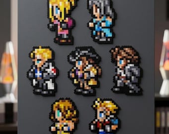 Final Fantasy 8 Perler Bead Sprite: FF8 Pixel Art Fridge Magnet