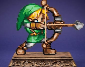 Link Perler Art Pixel Link Magnet, 8 Bit Link Art, The Legend of Zelda Fridge Decor, Gamer Gifts, Zelda Ornament, Zelda Party Favor