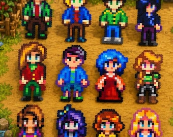 Stardew Perler Art Romanceable Characters, Stardew Bachelors Love Interest Gift, Stardew Fan Merch Perler Bead Art Decor