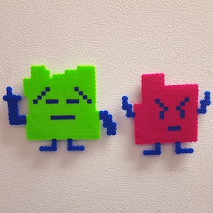 Mooninites, Perler Beads, Adult Swim, meatwad, master shake, frylock, athf, cartoon, cartoon network, Aqua Teen, perler, wall art, magnet