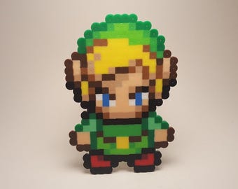 The Legend Of Zelda Perler Link Zelda Pixel Art Keychain Or Zelda Magnet Link, Awesome Gamer Gift, Stocking Stuffer Gifts For Him