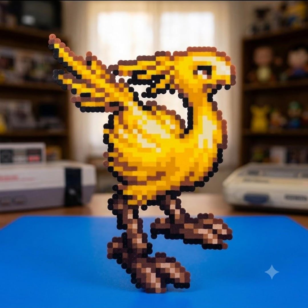 Final Fantasy Chocobo Pixel Art: Perler Bead Fridge Magnet - Etsy