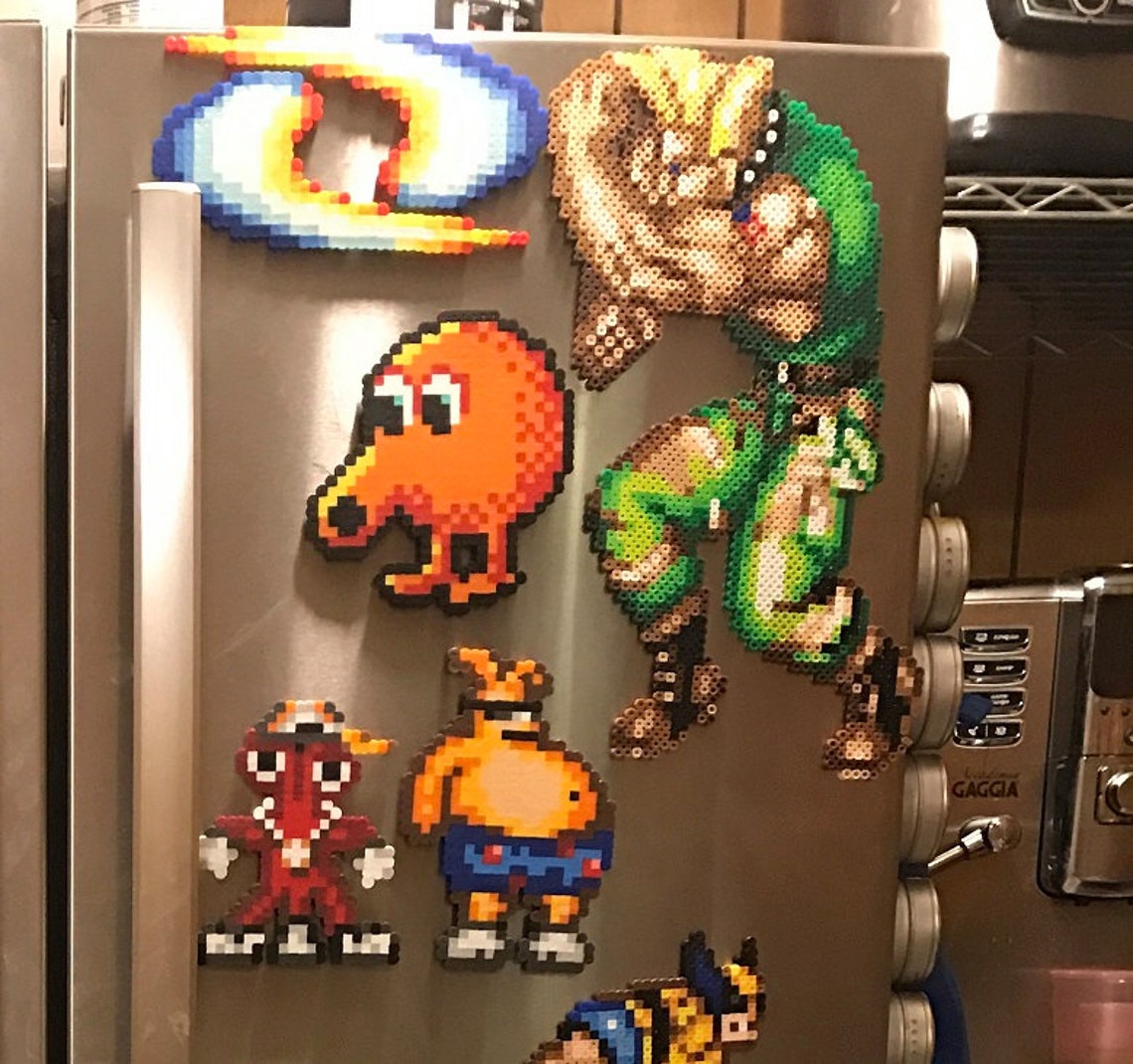 QBert Perler Beads Arcade retro game nes Qbert hama Etsy
