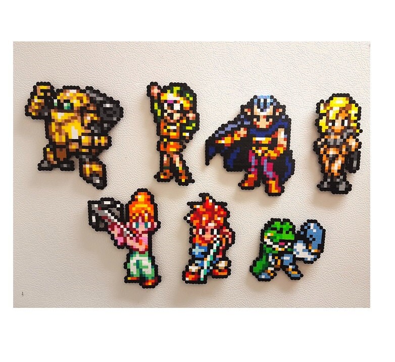 Chrono Trigger Perler Crono 16 Bit Marle Rpg Sprite Etsy