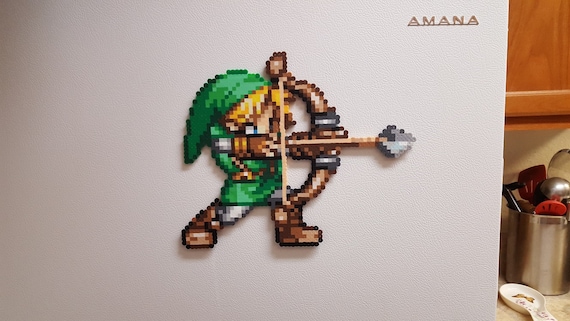 LoZ] Link loves Zelda, pixel art with lego bricks, made by me : r/zelda