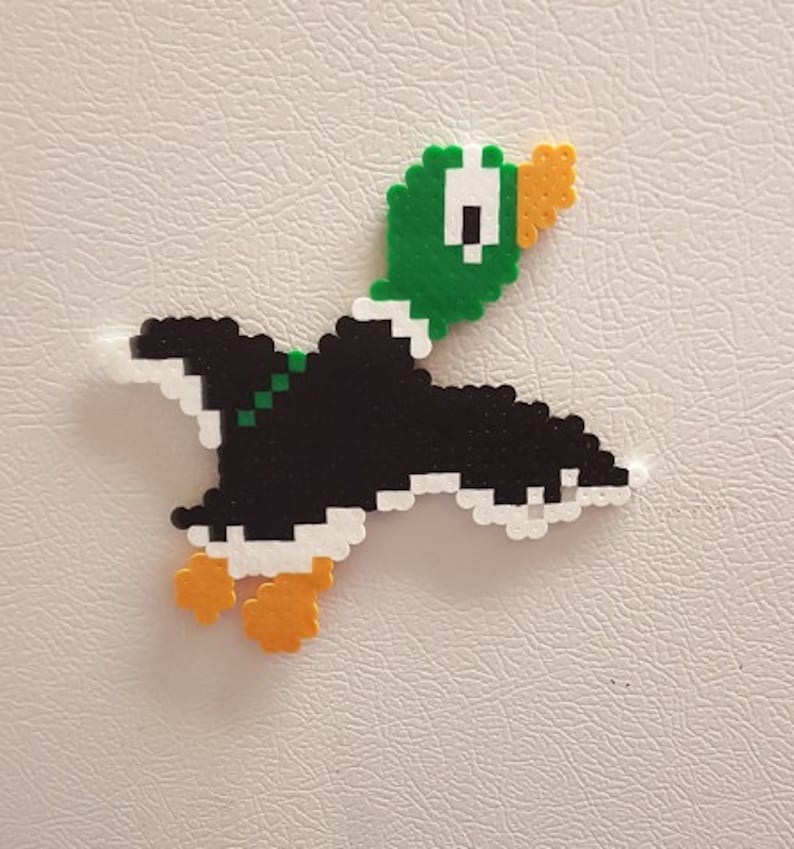 Duck Hunt perler beads fridge video game decor Etsy