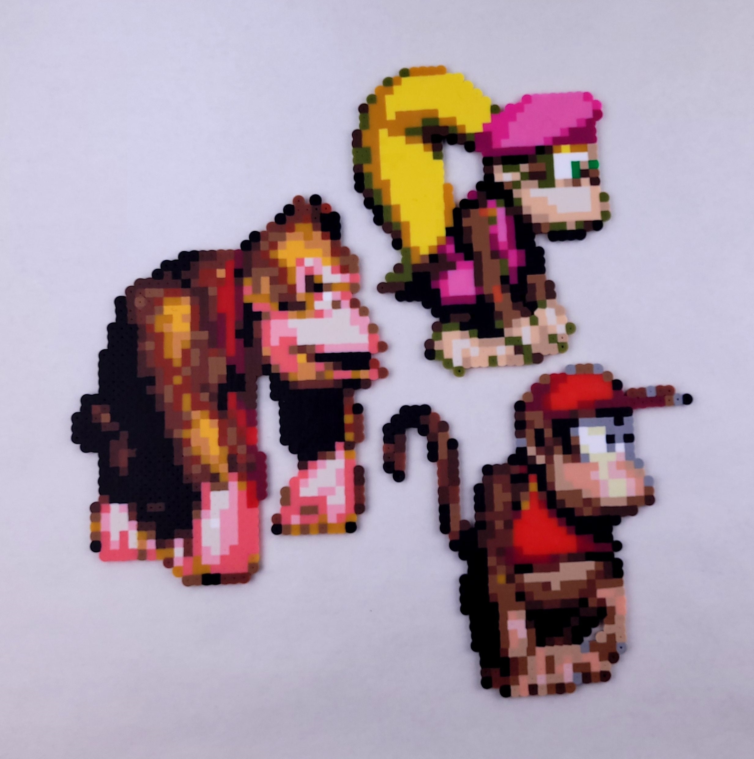 Donkey Kong Country Diddy Kong Dixie Kong Perler Beads   Etsy ...