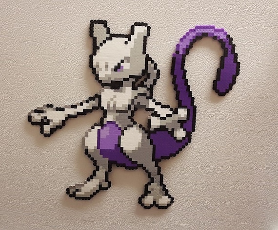 Pokemon Perler Beads Mewtwo Pokemon Go Pokemon Birthday 