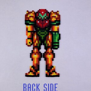Metroid, Samus Aran, Perler beads, Super Metroid, samus, perler samus, video game art, perler bead art, video game decor