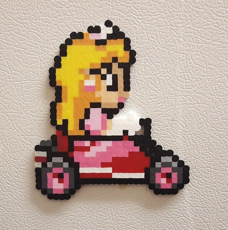 Mario Kart, Perler Beads, Mario, perler bead art, donkey kong, yoshi, bowser, koopa, wii, mario art, super mario, pixel art