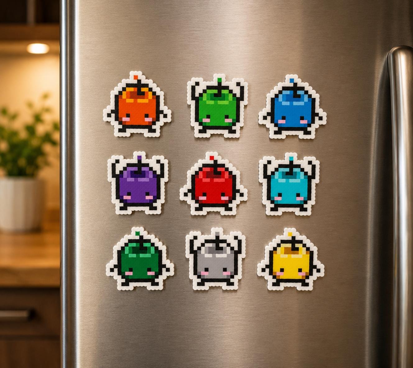 Stardew Valley Green Junimo Perler Bead Art, Junimo Keychain