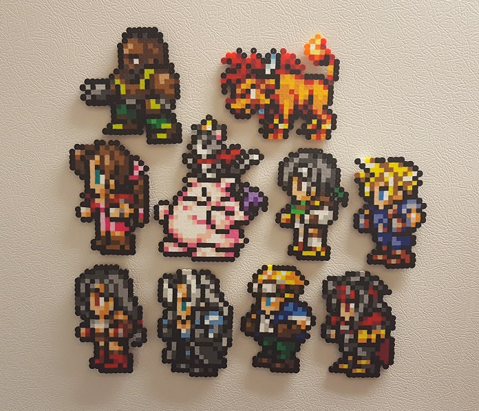 【限定セール！】 7, Fantasy Final Perler Bit 8 FF7 Magnets, Fridge Art, Bead その他