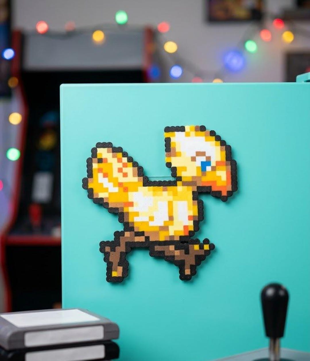 Chocobo Perler Art Magnet, Final Fantasy Perler 8 Bit Pixel Art