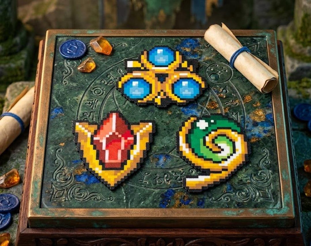 Link Perler Spiritual Stones Set, Goron Ruby Kokiri Emerald Zora