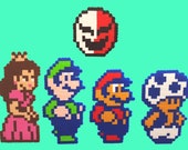 パーラービーズ スーパーマリオブラザーズ: 8 ビット ピクセル アート