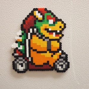 Mario Kart, Perler Beads, Mario, perler bead art, donkey kong, yoshi, bowser, koopa, wii, mario art, super mario, pixel art