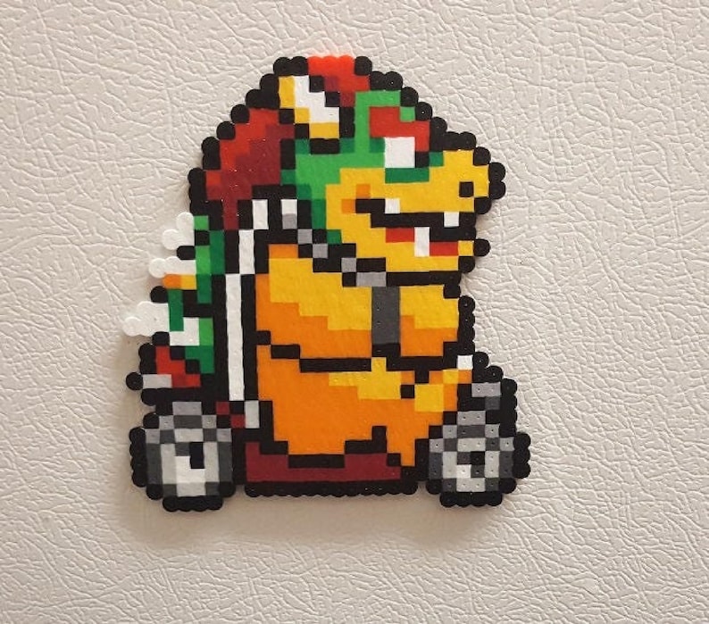 Mario Kart, Perler Beads, Mario, perler bead art, donkey kong, yoshi, bowser, koopa, wii, mario art, super mario, pixel art