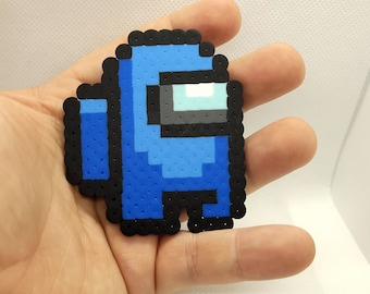 Among Us Perler Bead Art: Crewmate Magnet, Keychain, Party Favor